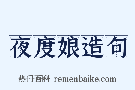 夜度娘造句是什么意思的图片